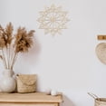 thumbnail image 3 of Mandala Wooden Wall Art, Sun Look Geometric Curves Mesh Line, Birch Wood Plywood Rustic Wall Art Accent for Hallway Bedroom Living Room Cafes and Offices, 11.4" X 11.4" X 0.1", by Ambesonne, 3 of 5