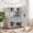 Gray, variant on Pirecart Kids Kitchen Playset, Wooden Pretend Play Kitchen Cooking Toy for Toddler, with Realistic Light, Sound and Cookware, White