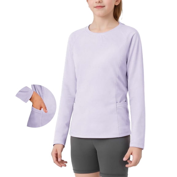 UQJfacai Girls Rash Guard Kids Swim Shirt UPF 50  Short Sleeve Athletic Shirts Quick Dry Sun Shirt Tees with Pocekts 4-15 Years