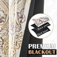 thumbnail image 3 of Cortinas opacas Jinchan, lámina dorada, damasco, 214 cm, para dormitorio, 3 of 9