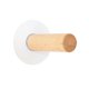 thumbnail image 4 of Gancho de abrigo de madera natural de montaje en pared Punch Free organizador único perchero para sombrero Feliz Sencillez, 4 of 5