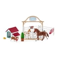 thumbnail image 2 of Schleich Horse Club - Juego de caballos invitados de Hannah Juego de juguetes de establo de caballos de 20 piezas que incluye muñeca de Mare Foal Hannah y estatuilla de perro Juguetes de caballo para, 2 of 5