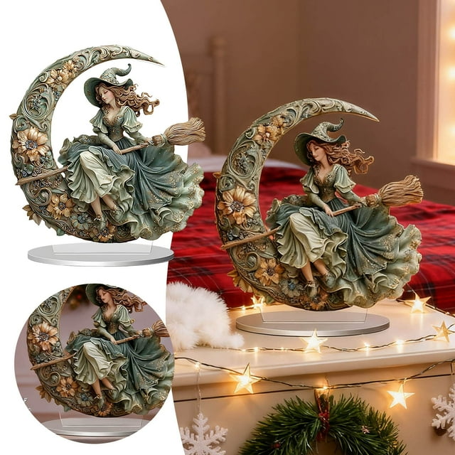 JJKBVCLO Mystical Witch Desktop Ornament Enchanting Figurine For Home And Magical Giving