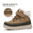 thumbnail image 5 of Apakowa Toddler & Little Kids Winter Boots for Boys and Girls – Cold Weather Non-Slip Outsole Boots Warm Plush Lining Hook-and-Loop Elastic Laces (Toddler/Little Kid), 5 of 7