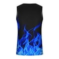 thumbnail image 4 of AIEOTT Flame Print Shirt Men Fashion Sleeveless Vest Graphic Print Tank Top Casual Crewneck Shirts Summer Cut off Shirts, 4 of 4