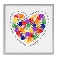 thumbnail image 5 of Stupell Industries Strength In Unity Children's Rainbow Handprint Heart Graphic Art Gray Framed Art Print Wall Art, 12x12, by Erica Billups, 5 of 5