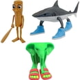 thumbnail image 1 of 3pcs Tralalelo Tralala Juguete, Tralalero Tralala Tiburon Figuras de Accion, Tung Tung Tung Sahur, Lirili Larila, Chimpazini Bananini, Boneka Ambalabu, 1 of 3