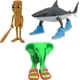 thumbnail image 1 of 3pcs Tralalelo Tralala Juguete, Tralalero Tralala Tiburon Figuras de Accion, Tung Tung Tung Sahur, Lirili Larila, Chimpazini Bananini, Boneka Ambalabu, 1 of 3