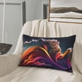 thumbnail image 5 of JUNZAN Colorful Abstract Wave Motion Pillow Cases Standard Size, with Envelope Closure Bed Pillow Cases(without pillow core),14"x20" inches, 5 of 5