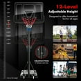 thumbnail image 3 of Demifill 4.25-10 Feet Adjustable Basketball Hoop System, Basketball Hoop with 44 Inch Backboard, Portable Basketball Goal with 2 Wheels for Outdoor, Black, 3 of 10