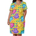 thumbnail image 3 of Peeps de malvavisco con bolas de gelatina de arcoíris en amarillo vestido de bolsillo suelto para fiesta de boda Pascua, 3 of 7