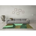 thumbnail image 3 of Ahgly Company Indoor Square Abstract Turquoise Blue Modern Area Rugs, 4' Square, 3 of 4