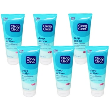 6 Pack - Clean & Clear Deep Action Cream Cleanser Oil-Free 6.50 oz Each