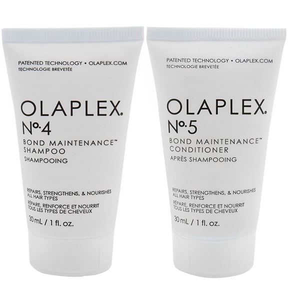 Olaplex Bond Maintenance Shampoo No. 4 & Bond Maintenance Conditioner No. 5 Set for All Hair Types, 1 oz Each