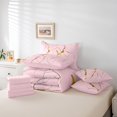 thumbnail image 5 of Manfei Pink Marble 7-Piece Twin Bedding Sets,Watercolor Art Bedding Comforter Set,Stone Patter Breathable Sheet Sets,Ultra Soft Teenager Bedroom Decor,Reversible, 5 of 7