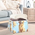 thumbnail image 5 of Golden Retriever Dogs Storage Basket for Shelves Foldable Container Organizer for Organizing Toys Clothes Books with Handles, 5 of 7