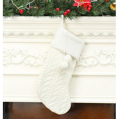 

Clearance! Knitted Wool White Wool Socks Hotel Home Christmas Socks Children Gift Christmas Socks Xmas Decorations