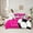 Black White Pink, variant on Manfei Sport Soccer 7-Piece Twin Bedding Sets for Female Men Teens,Boys Football Print Bedding Comforter Set,Ball Gamer Breathable Sheet Sets,Luxury Bedroom Decor,Reversible