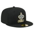 thumbnail image 3 of Men's New Era  Black New Orleans Saints Color Pop 59FIFTY Fitted Hat, 3 of 5