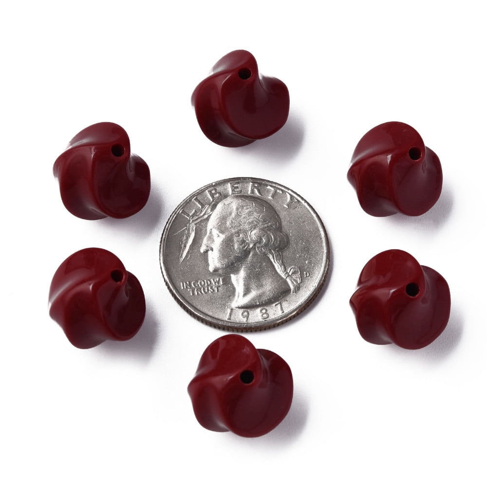 500gs Opaque Acrylic Beads Twist Mixed Color 14.5x14x14mm Hole: 1.6mm about 390pcs/500gDIY