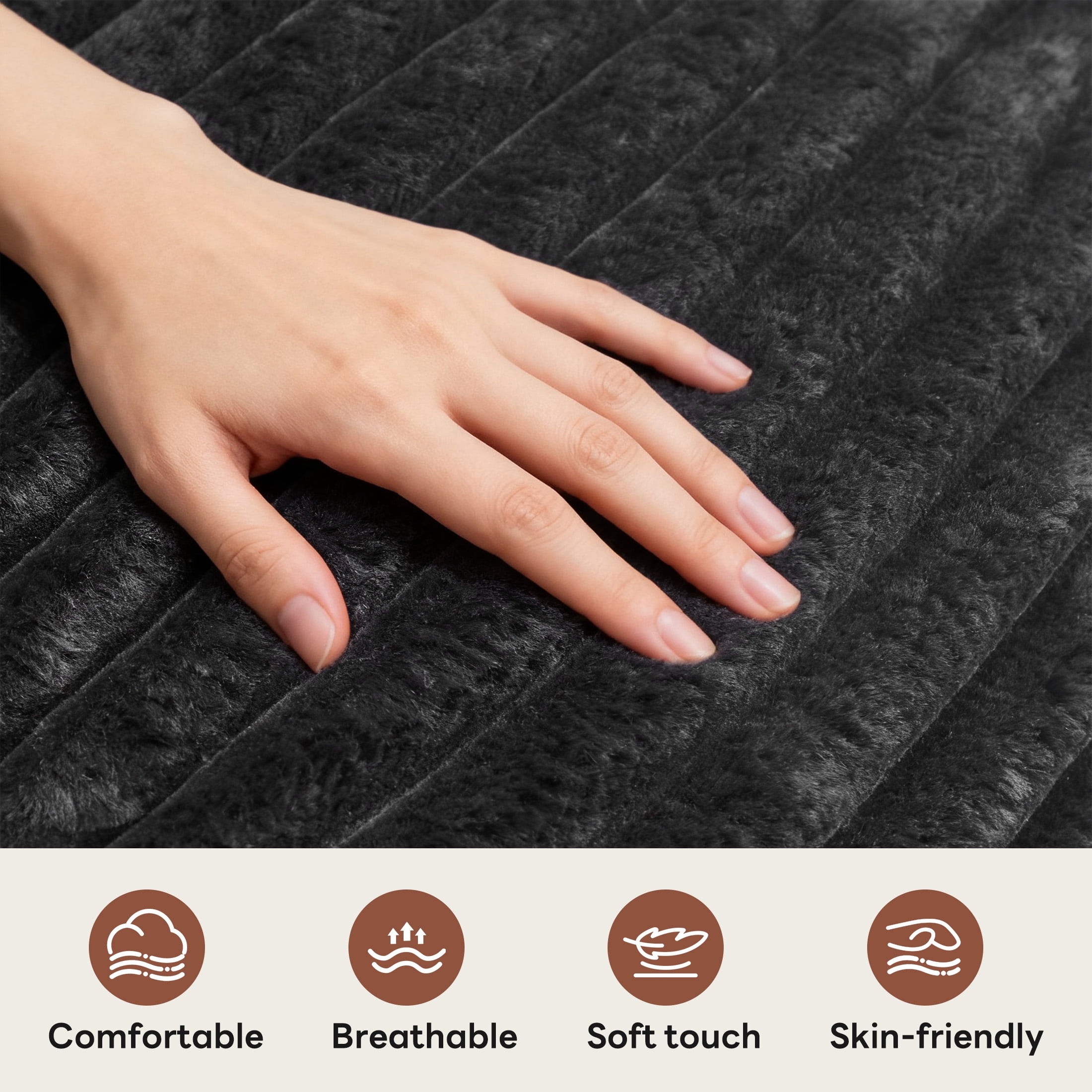 edx Bean Bag Chair Lounger Chair, Cozy Beanbag Sofa with Removable Fabric Cover for Living Room Bedroom College Dorm, 3.2 ft Black