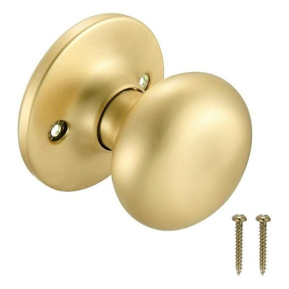Design House Cambridge Brass Dummy Door Knob in Satin Gold