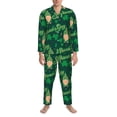 thumbnail image 3 of Balery St Patrick's Day9 Pijama para Hombre de Dos Piezas con Manga Larga, Conjunto de Dormir y Descanso Suave con Bolsillos-Medium, 3 of 6