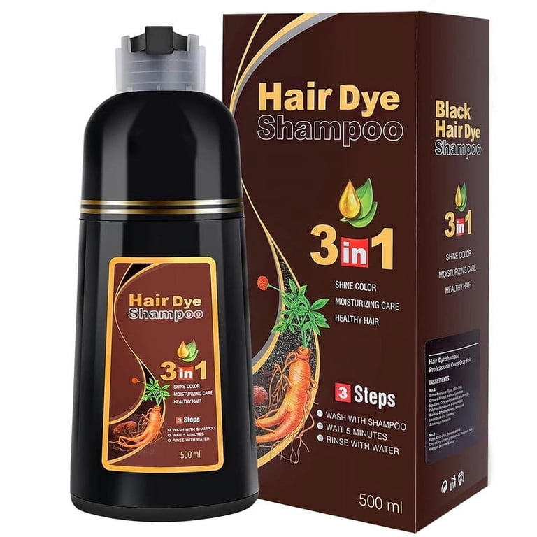 Meidu Instant 500ML Permanent Brown Hair Dye Shampoo, Herbal