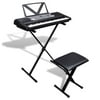 Abody 54-Key Electric Keyboard with Music Stand+Keyboard Stand and Stool Set