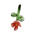 thumbnail image 2 of jifeng Mini Glass Flower Crafts Home Decor Floral Figurine for Indoor Summer Spring Red, 2 of 9