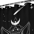 thumbnail image 3 of Black Gothic Cat Rose Moon Pattern Shower Curtain 72"x72" ,Bathroom Decorative Shower Curtains Set with 12 Hooks,Modern Waterproof Washable Shower Curtain, 3 of 6
