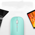 thumbnail image 3 of Rechargeable Wireless Mouse, Slim Silent Bluetooth Mouse 2.4G Portable Mobile Office Mouse with USB Receiver, 3 Adjustable DPI for Laptop, PC, Notebook, Computer, Desktop - Candy Blue, 3 of 3
