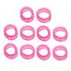 thumbnail image 1 of Lote de 10 anillos de agarre duraderos para tijeras de peluquería y barbería. Rosado, 1 of 9