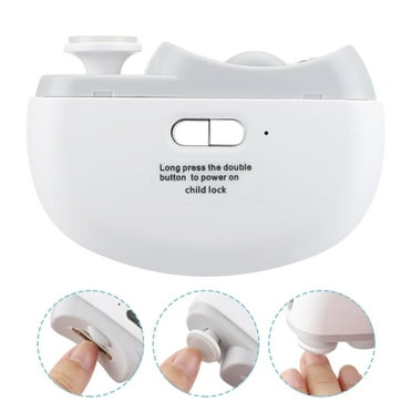 Automatic Electric Nail Clipper with Light & 2 Speeds, Nail Polisher 2 in 1 Design, Nail Clip Storage, USB Rechargeable Safety Electric Nail Trimmer for Adults, Seniors