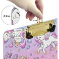 thumbnail image 3 of FMSHPON Rainbow Unicorns Pink Tie Dye Clipboard Hardboard Wood Nursing Clip Board and Pull for Standard A4 Letter 13x9 inches, 3 of 7