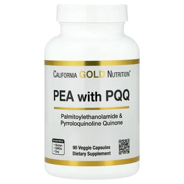 California Gold Nutrition PEA 300 mg   PQQ 10 mg, 90 Veggie Capsules