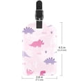 thumbnail image 6 of Square 2Pack PU Leather Dinosaur Cruise Luggage Tag with Privacy Cover and Name ID Tag for Travel Handbags Backpacks Luggage Tags, 6 of 6
