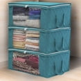 thumbnail image 3 of Bolsa de almacenamiento de ropa Laklulu, caja de almacenamiento de ropa debajo de la cama, acabado de ropa de tela, para guardar edredones, ropa, ropa de cama, impermeable, 48 x 35 x 20 cm, paquete, 3 of 5