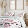 thumbnail image 6 of Ambesonne East Duvet Cover Sets, Japanese Cherry Branch, 2-Queen, Pink White, 6 of 7