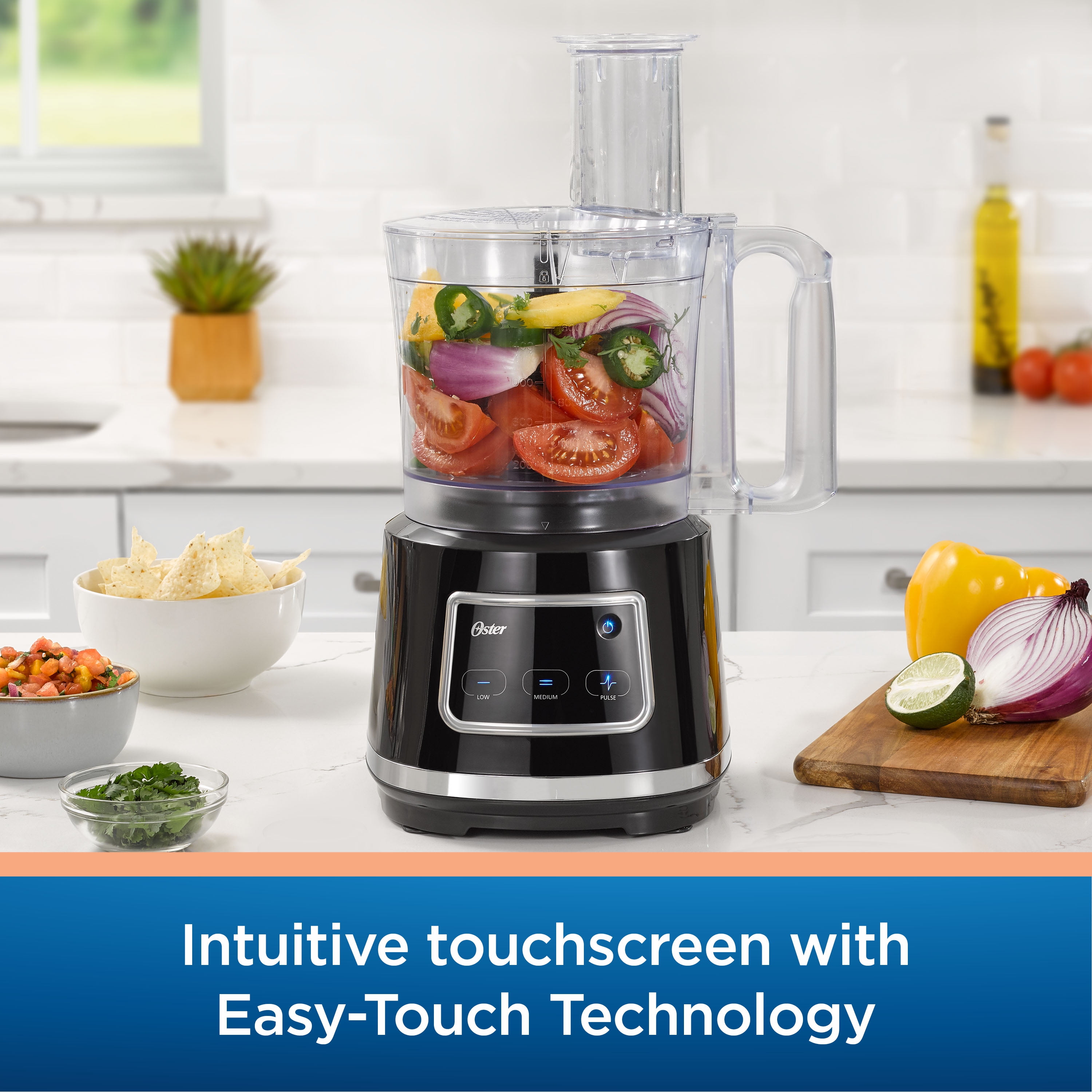 Oster 10-Cup Food Processor with Easy-Touch Technology 