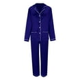 thumbnail image 3 of Family Christmas Pajamas Silk Pjs Long Sleeve Button down Festival Party Sleepwear Holiday Pajamas Christmas Pjs Womens, 3 of 7