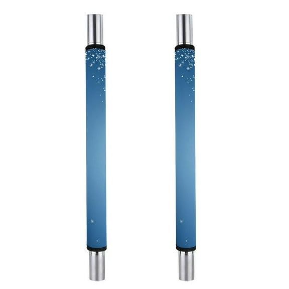 POBUDS HOME 2 PCS Refrigerator Door Handle Covers Kitchen Appliance Decor Handles Anti-Skid Anti-Static Protector Fridge, Dishwasher Oven, Elegant Christmas with Snowflake