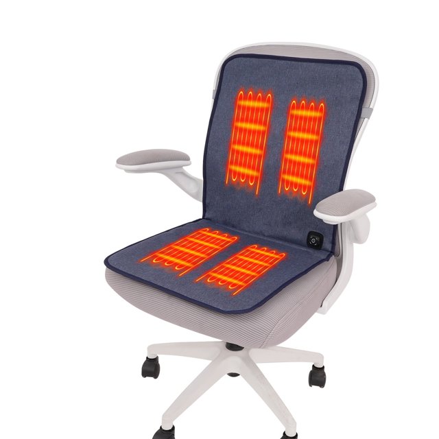 BotaniNest Portable Heating Cushion With Back Support For Home Seat Comfort And Universal Size Design