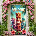 thumbnail image 7 of Tiki Welcome Banner Polynesian Theme Decorative Design Natural Colors Wooden Decor for Beach Party Hawaiian Event Summer Celebration, 7 of 7