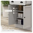 thumbnail image 5 of Microwave Stand with Storage, Kitchen Microwave Cabinet with Drawer & Adjustable Shelf, White, 5 of 9
