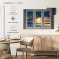 thumbnail image 5 of Elephant Stock Window To Beach Scene Wall Art - Beach Canvas Canvas - 12" x 8", 5 of 8