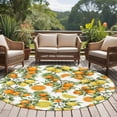 thumbnail image 4 of Round Rug 7Ft Washable Non-Slip, Orange Lemons Circle Area Rugs for Living Room Bedroom, Summer Botanical Farmhouse Vintage Art Indoor Floor Mats Carpet Runner for Home Decor Aesthetic, 4 of 8