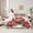 Beige Red, variant on Feelyou Kawaii Snowman Twin Bedding Sets 7-Piece, Winter Snowflake Bedding Comforter Set, Christmas Holiday Reversible Sheet Sets, Luxury Bedroom Decor