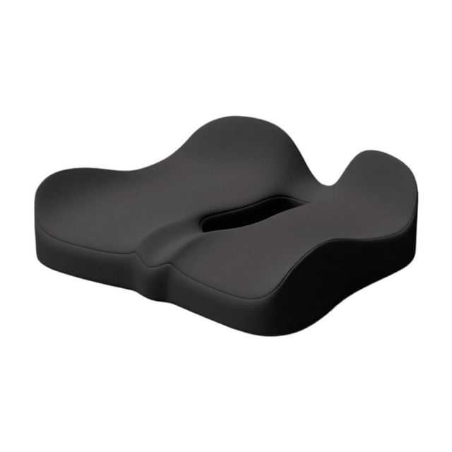 Cojín de asiento de espuma viscoelástica, grueso, cómodo y ergonómico para silla de oficina Negro