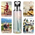 thumbnail image 7 of Yayeee 20oz Insulated Water Bottle Double Wall Stainless Steel with Flip Straw Lid, Green Deer, 7 of 7